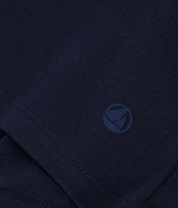 Women's iconic plain short-sleeved rib knit T-shirt blue