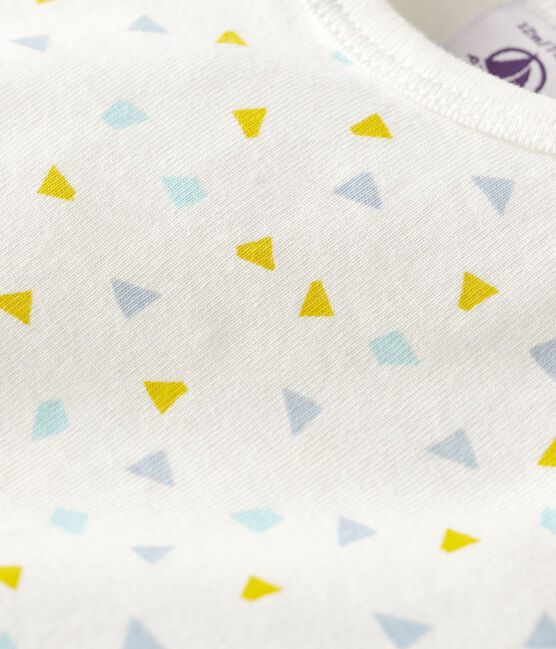 Babies' Confetti Pattern Cotton Sleepsuit without Poppers MARSHMALLOW white/MULTICO white