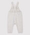 Babies' Fleece Dungarees BELUGA CHINE grey
