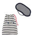 Set of sleep mask and drawstring bag in tube knit