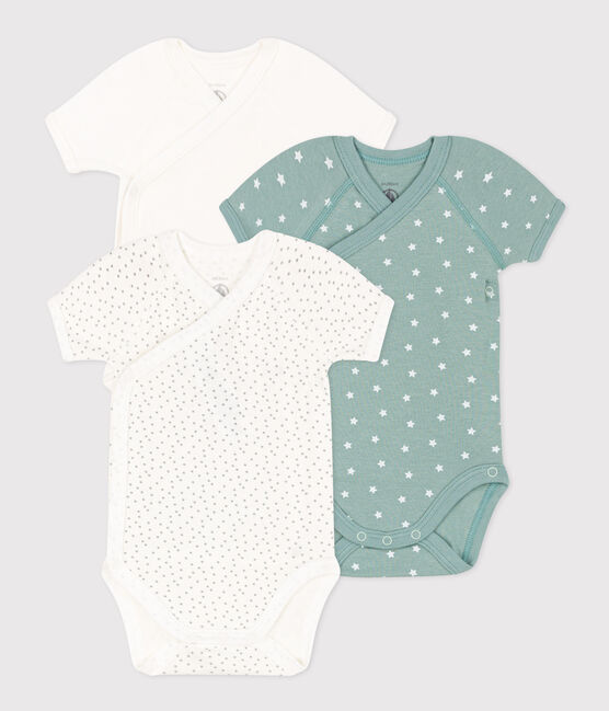 PACK OF 3 BABIES' SHORT-SLEEVED COTTON BODYSUITS variante 1