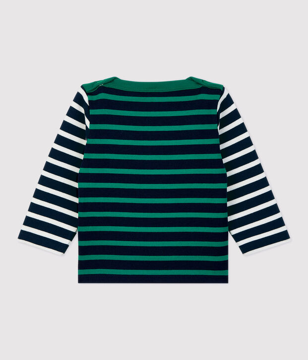 Babies' Cotton Breton Top white/multicolor