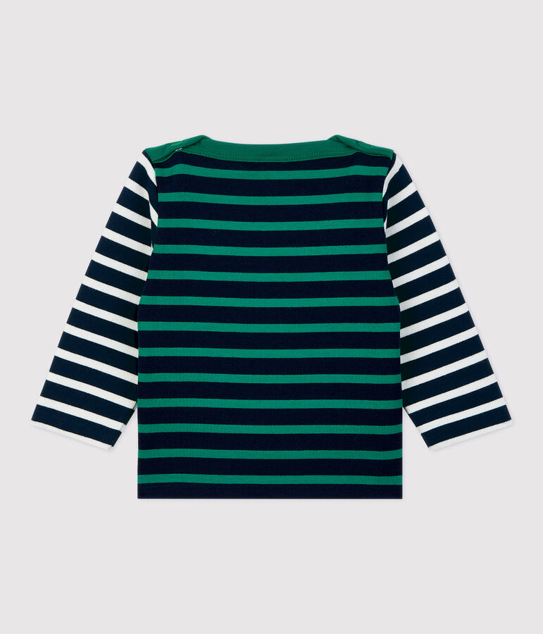 Babies' Cotton Breton Top white/multicolor