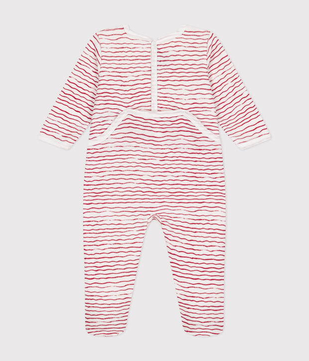 Dors bien en velours b&eacute;b&eacute; white/red