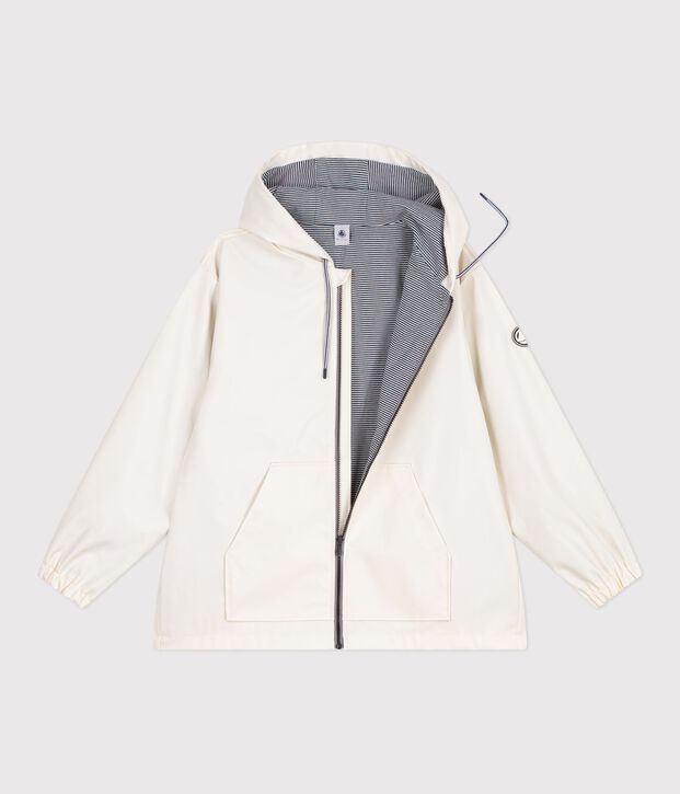 Women's short raincoat MILK