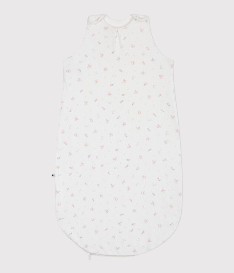 Babies' 0.5 TOG floral cotton sleeping bag white/multicolor