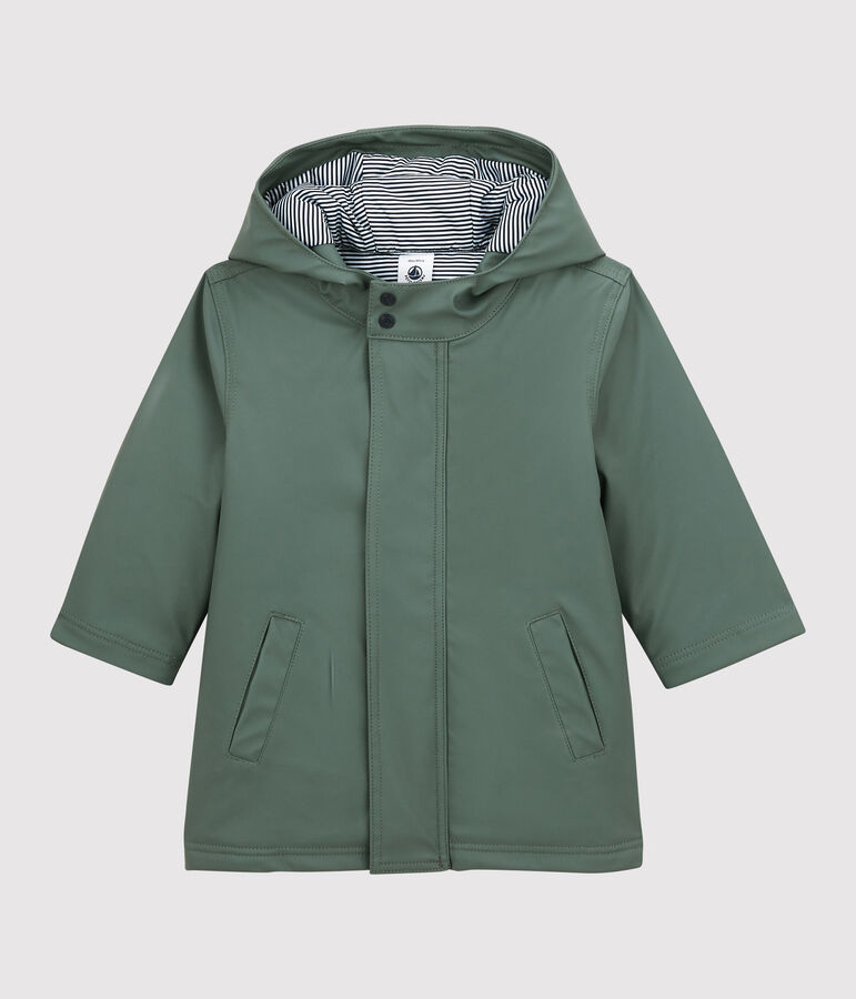 Babies' Warm Lined Fleece Raincoat green