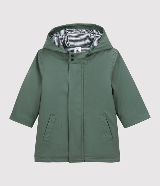 Babies' Warm Lined Fleece Raincoat THUYA green