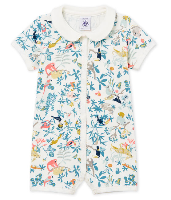 Baby Girls' cotton shortie MARSHMALLOW white/MULTICO white