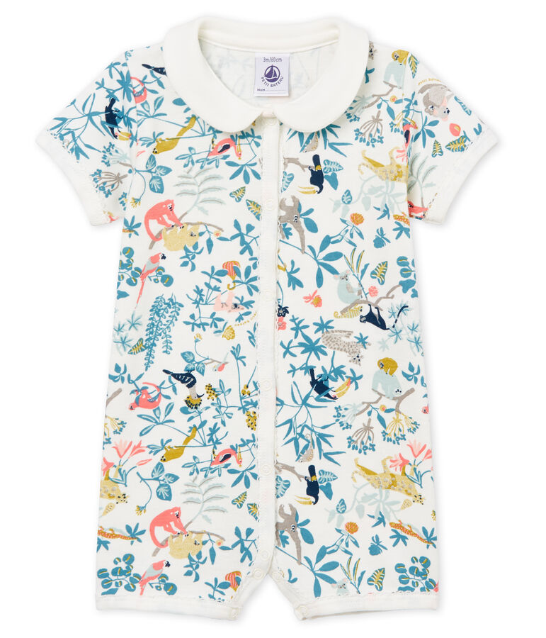 Baby Girls' cotton shortie white/multicolor