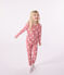 Children's heart print cotton pyjamas ROSEWOOD pink/MARSHMALLOW