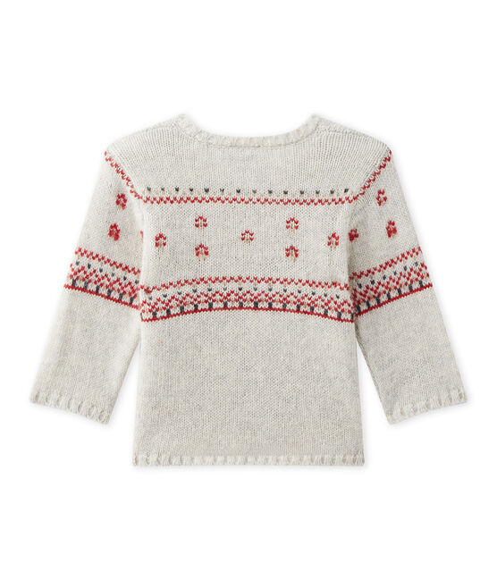 Baby's unisex knitted cardigan MONTELIMAR CHINE grey