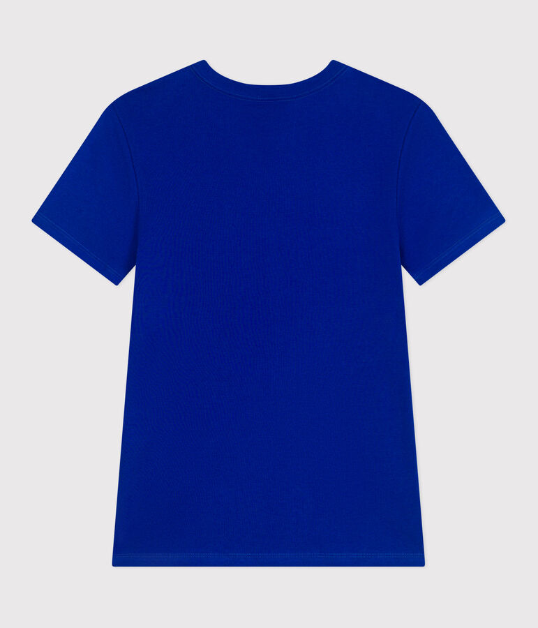 Women's Iconic plain cotton T-shirt SURF blue