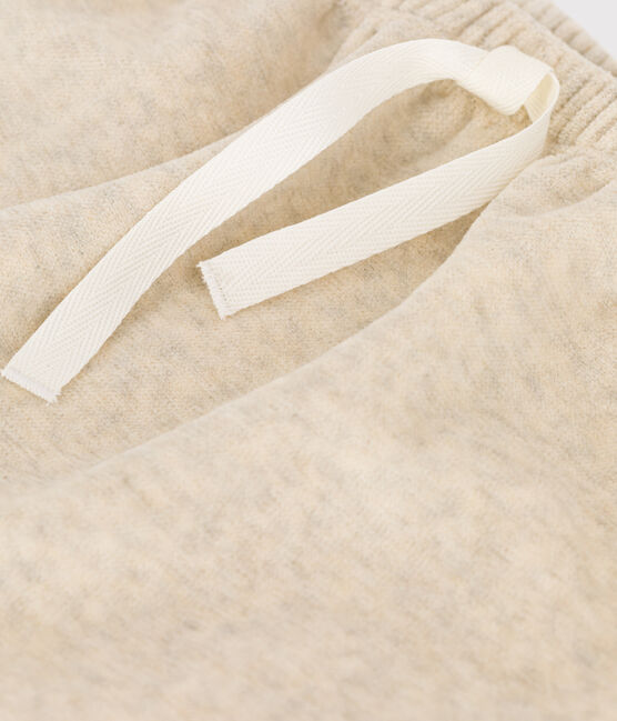 Babies' Cotton Velour Trousers MONTELIMAR CHINE beige