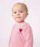 Babies' plain velour pyjama suit with a placed design CHARMI