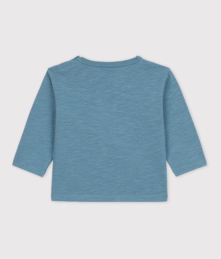 Babies' Long-Sleeved Cotton T-shirt blue