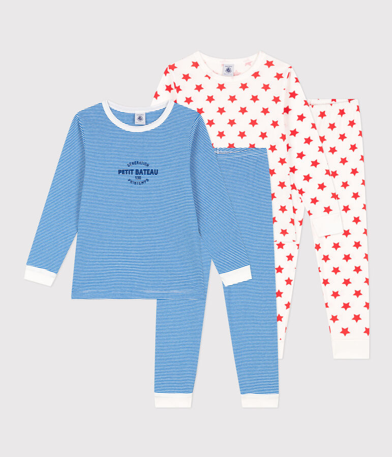 Children's Unisex Star and Stripe Cotton Pyjamas - 2-Pack variante 1