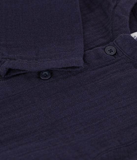 Babies' Cotton Gauze Shirt SMOKING blue