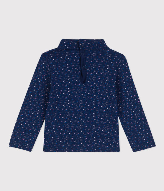 Babies' Cotton Polo Neck MEDIEVAL blue/MULTICO white