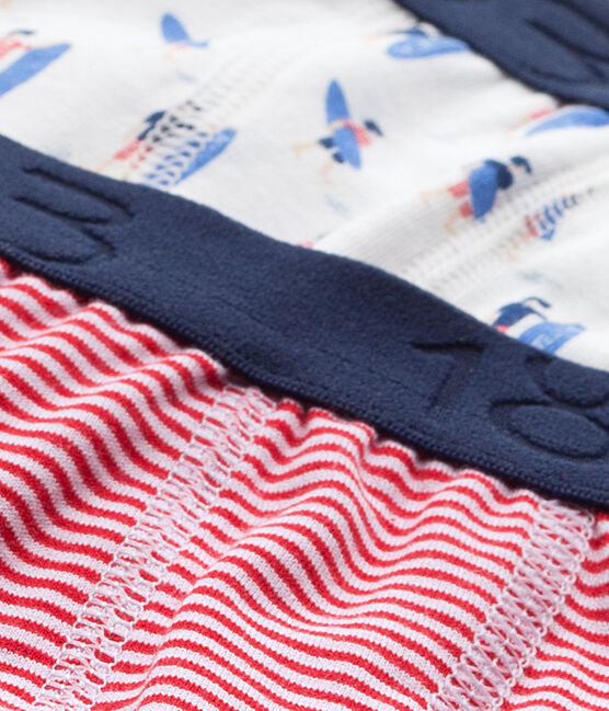 Pack of 2 boy's boxers . white
