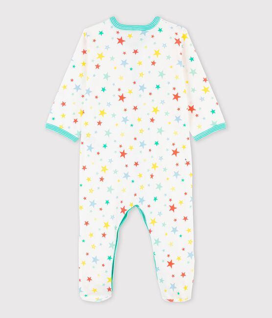 Babies' Colourful Stars Sleepsuit MARSHMALLOW white/MULTICO white