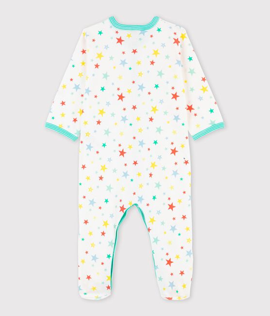 Babies' Colourful Stars Sleepsuit MARSHMALLOW white/MULTICO white
