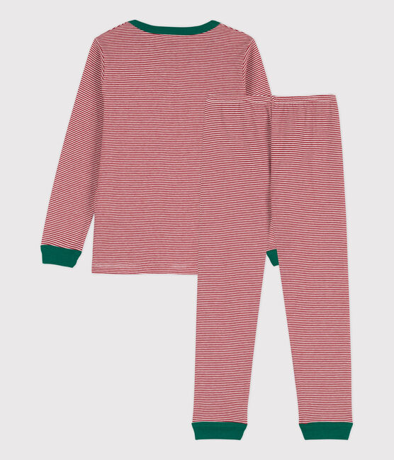 Children's Unisex Pinstriped Cotton Pyjamas STOP /MARSHMALLOW