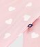 Babies' padded heart-print cotton playsuit. JOLI pink/MILK