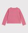 Children's plain cotton cardigan pink