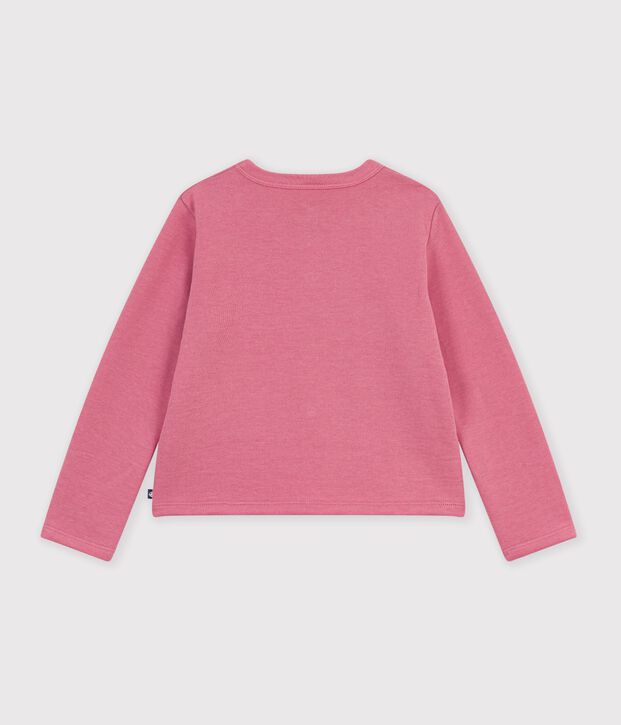 Children's plain cotton cardigan pink