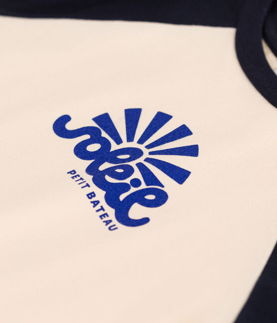 Boys' Printed Jersey T-shirt AVALANCHE white/SMOKING blue