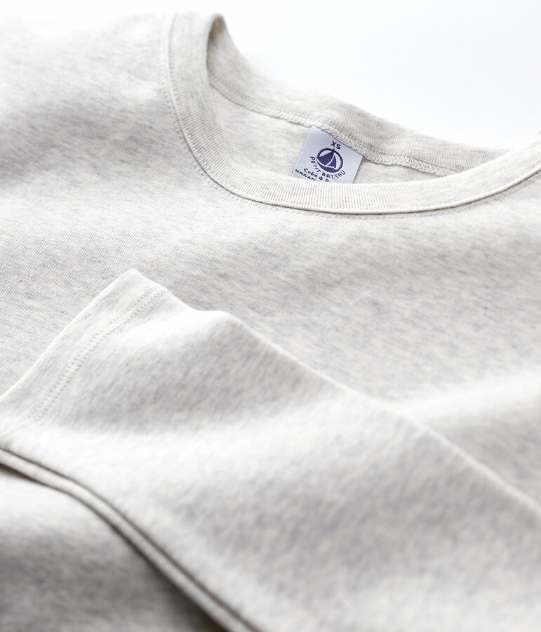 Women's Iconic Cotton Round Neck T-Shirt BELUGA CHINE grey