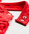 Baby girl's heavyweight jersey short overalls TERKUIT red