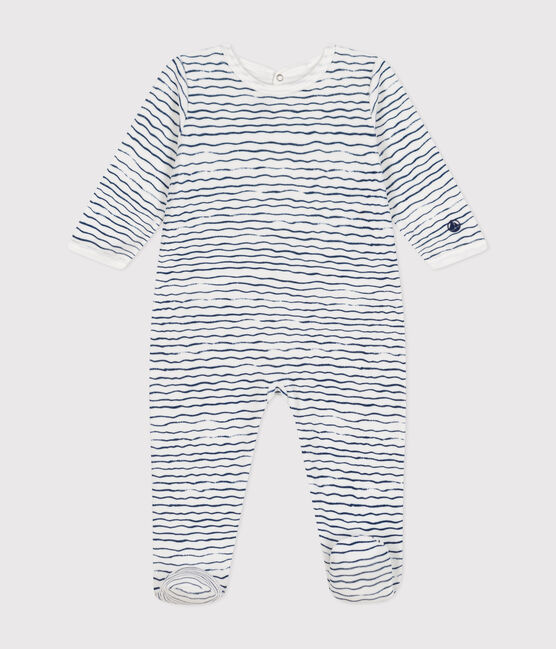 Dors bien en velours bébé ECUME white/INCOGNITO