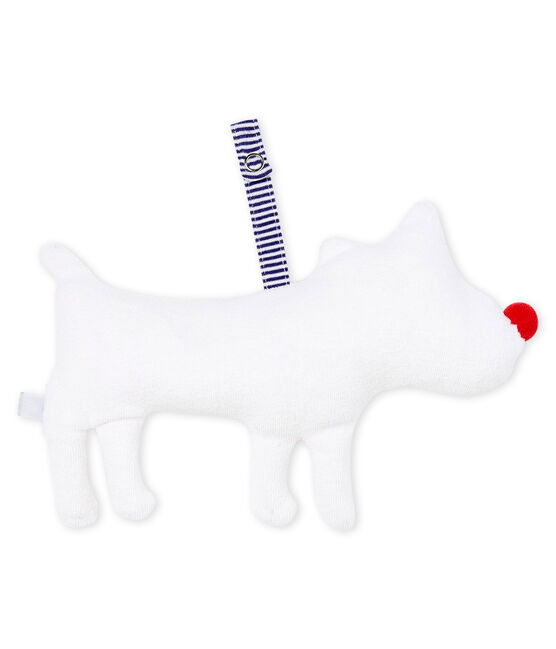 Baby Boys' Dummy Holder Comforter in Towelling MARSHMALLOW white
