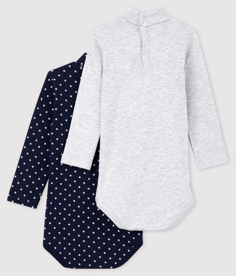Pack of 2 long-sleeved bodysuits for baby girls multicolor