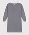 Women's stripy cotton nightdress SMOKING blue/MARSHMALLOW white