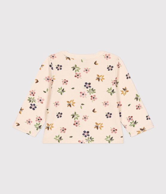 Babies' tube knit cardigan AVALANCHE white/MULTICO