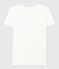 Women's Straight long-sleeved V-necked fine jersey T-shirt ECUME white