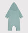 Babies' padded hooded cotton jumpsuit PAUL green