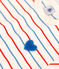 Children's short-sleeved cotton T-shirt with stripes and a heart AVALANCHE white/MULTICO