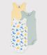 Glow-In-The-Dark Sleeveless Cotton Bodysuits - 3-Pack