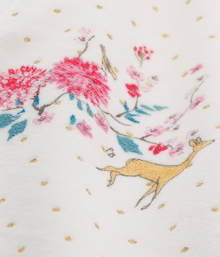 Girl's Christmas stockings white/yellow