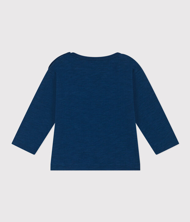 Babies' Long-Sleeved Slub Jersey T-Shirt blue