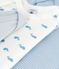 Pack of babies' long-sleeved whale-print cotton bodies variante 1