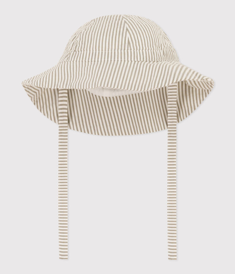 Babies' Seersucker Sun Hat green/white