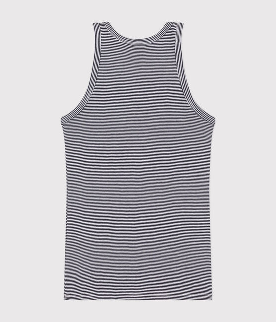 Women's Iconic Stripy Cotton Vest Top SMOKING blue/MARSHMALLOW white