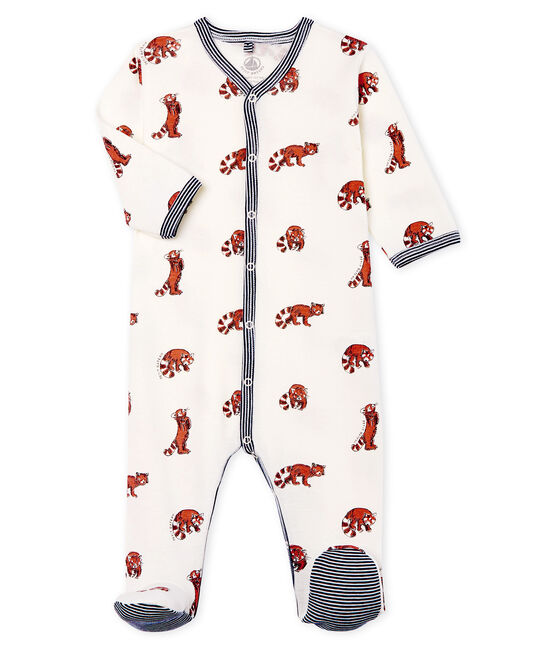 Baby Boys' Ribbed Sleepsuit MARSHMALLOW white/MULTICO white