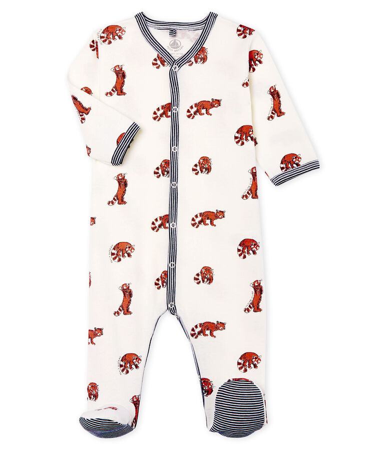 Baby Boys' Ribbed Sleepsuit white/multicolor