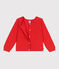 Children's fancy stitch cotton cardigan SPICY